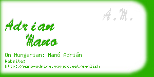 adrian mano business card