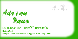 adrian mano business card